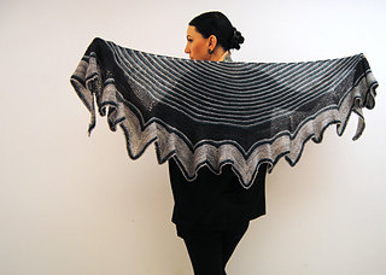 ABAIA Knitting Pattern PDF Fingering Weight Shawl image 4