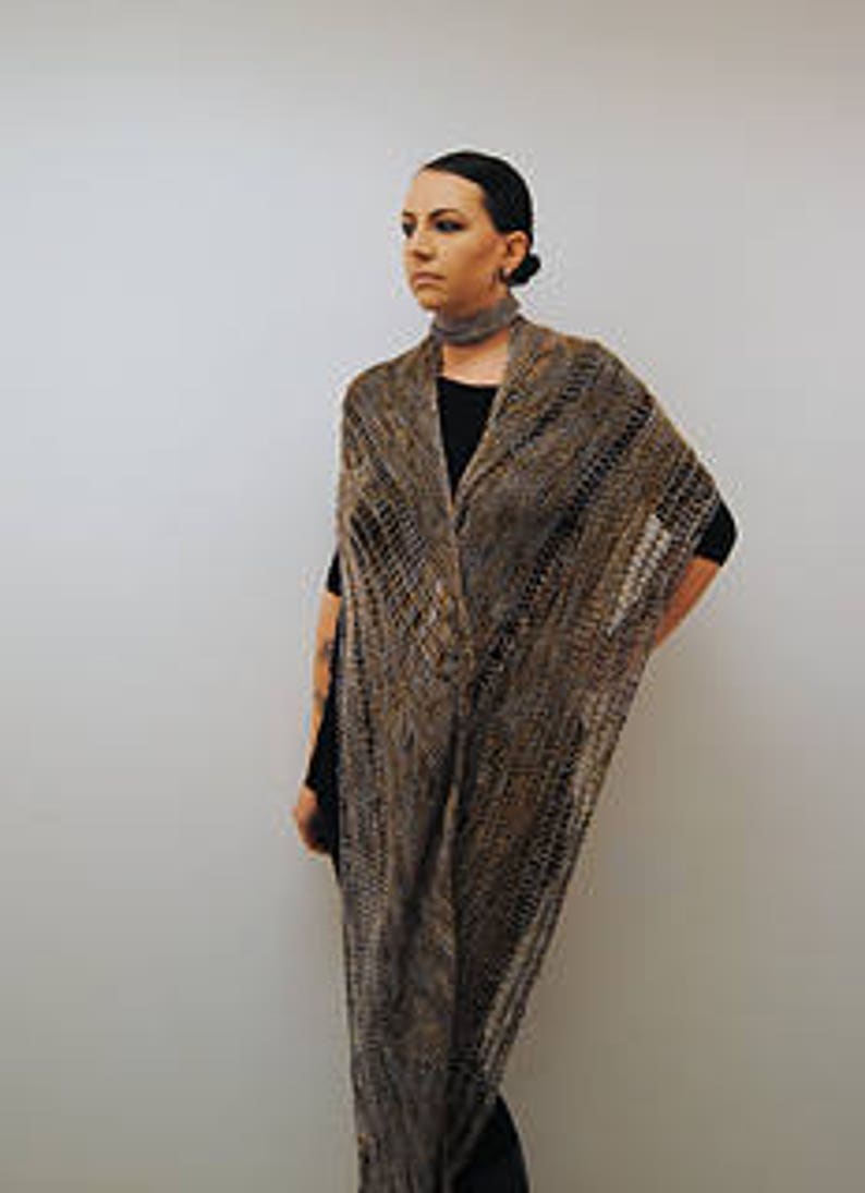 EXARCH Knitting Pattern PDF DK Weight Shawl image 1