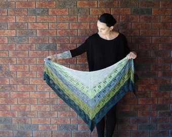 CONIFER POINT Shawl Knitting Pattern PDF