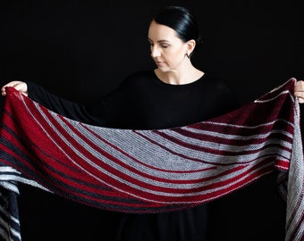 BLOODMOON Shawl Knitting Pattern PDF