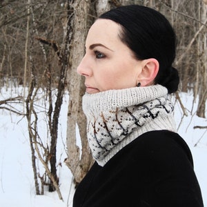 DIREWOOD Cowl Stranded Colourwork Charted Knitting Pattern PDF