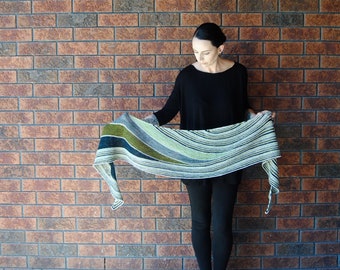 WILLOW WAVE Shawl Knitting Pattern PDF