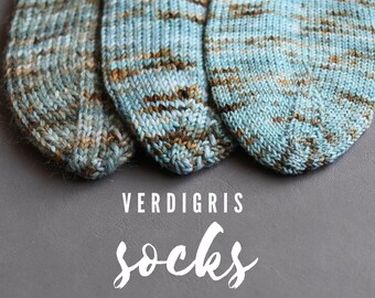 VERDIGRIS SOCKS ~ E-book Collection of Sock Knitting Patterns PDF