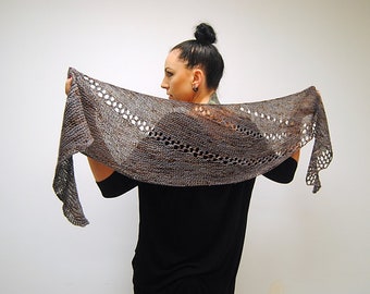 AUSPICE Knitting Pattern PDF Fingering Weight Shawl