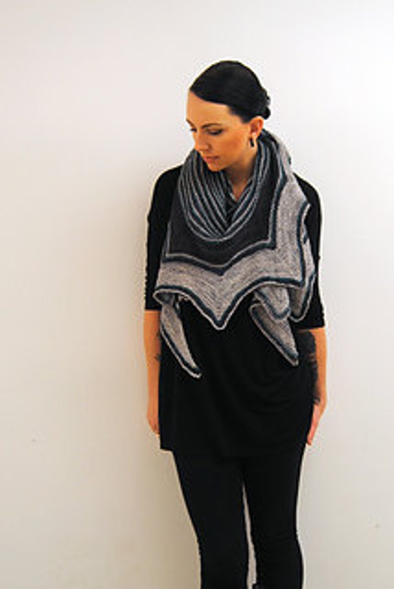 ABAIA Knitting Pattern PDF Fingering Weight Shawl image 1