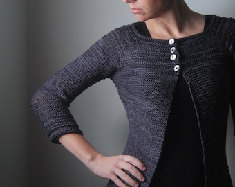 HEMATITE Cardigan Knitting Pattern PDF