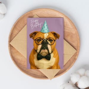 Cartão de aniversário fofo para cachorro! (Download digital)