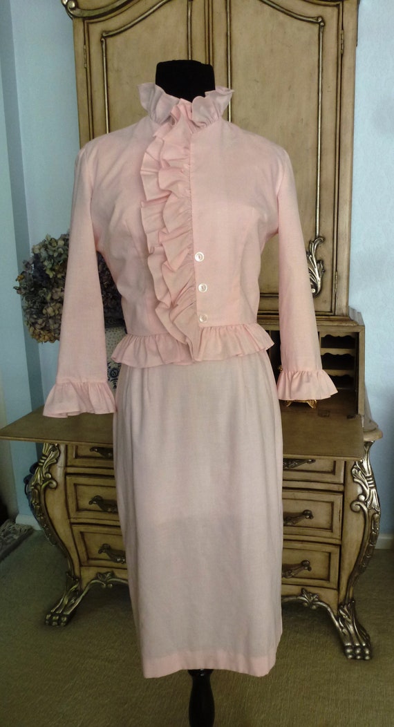 Vintage 60s Betty Barclay Dress Wiggle Sheath Pink
