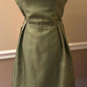 Olive Green Vintage Flare Dress - Etsy