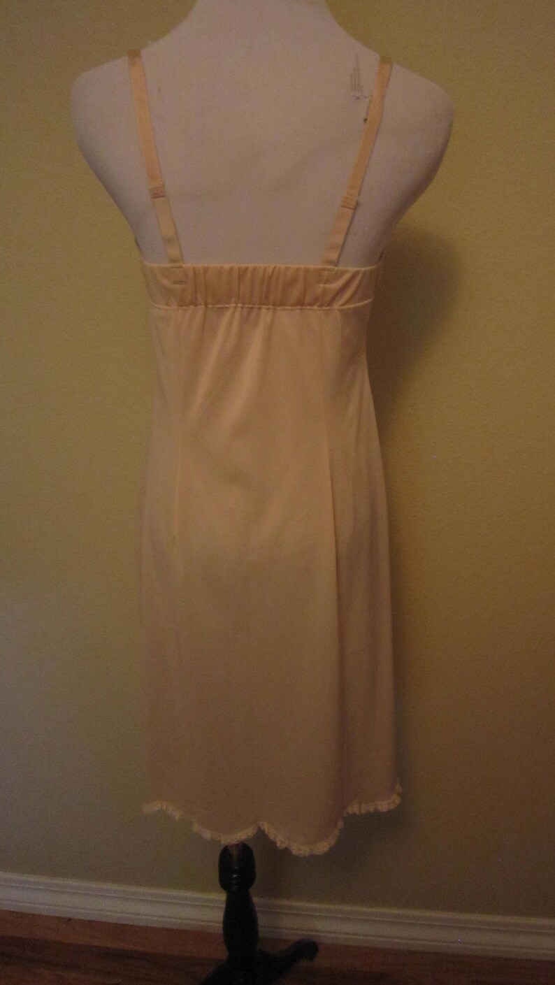 60s Hensons Kickernick Nude Full Slip Underwire Bra Short Slip 34 C Vintage