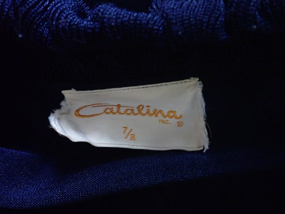 60s 1960s Vintage Catalina Navy Acrylic Pullover … - image 6