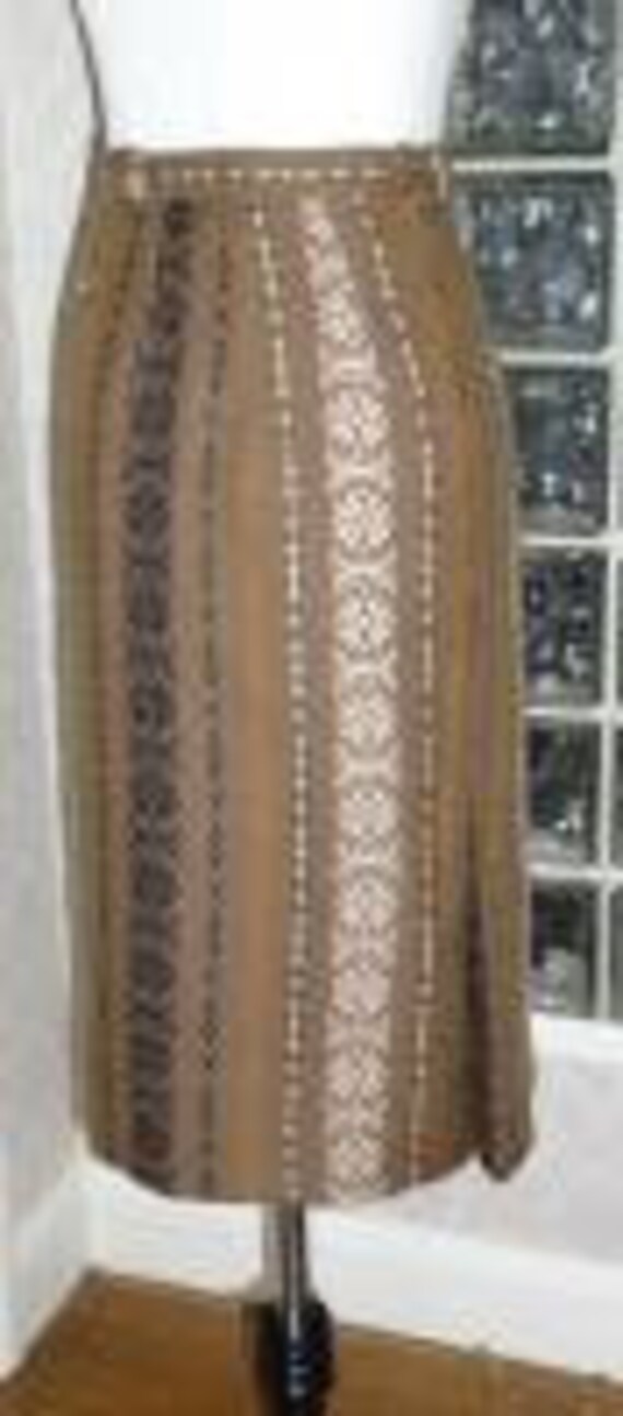 Vintage 60s 1960s Minnesota Woolen Skirt Brown Wo… - image 2