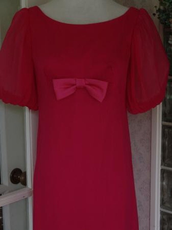 Vintage 1960s 60s 1970s 70s Bright Pink Crystal P… - image 3