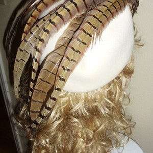 Vintage Coralie Ivory Wool Felt Hat Pheasant Feather Turban