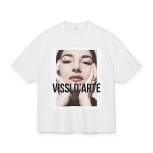 Maglietta unisex oversize con la cantante lirica Maria Callas, regalo Tosca Vissi d'arte, maglietta per appassionati di musica classica, regalo per gli amanti dell'opera, maglietta in cotone pesante