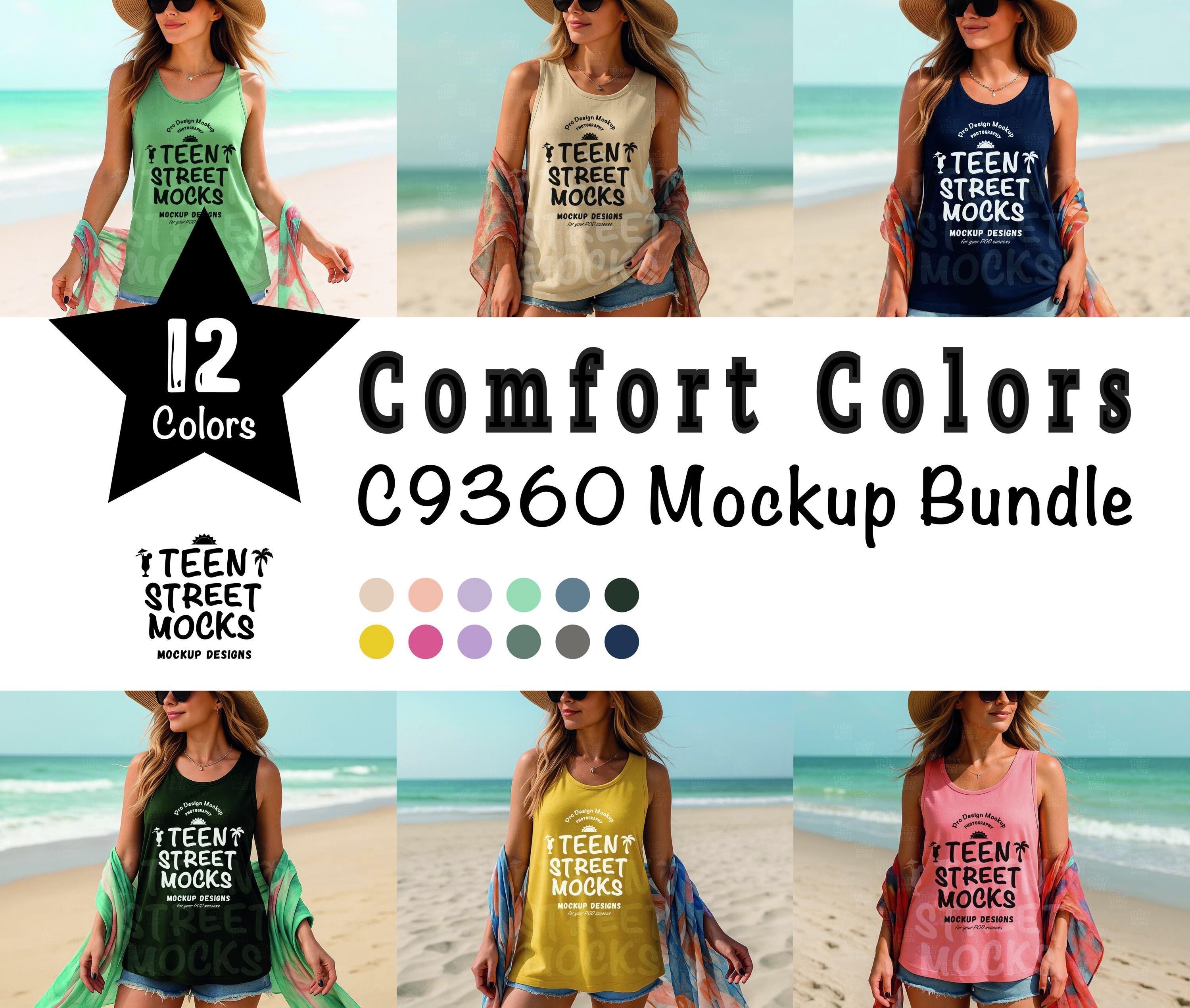 Comfort Colors C9360 Tank Top Mockup Bundle | CC 9360 Tank Mock-up
