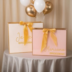 Personalized Name Gift Bags,Bridesmaid Gift Bags,Bow Tie Gift Bags,Thank You Gift Bags,Birthday Gift Bags,Bridal Party Bag,Wedding Gift Bags