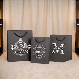 Sacola de presente personalizada para padrinhos, presentes para padrinhos, sacola de presente personalizada para padrinhos, lembrancinhas de casamento, sacola de presente personalizada, sacolas para festa de casamento