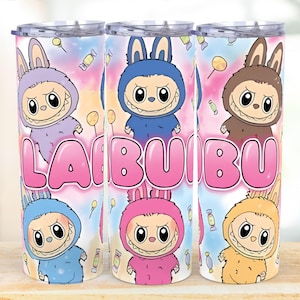 Trendy Pink Cartoon 20oz Skinny Tumbler, Cartoon 20 oz Tumbler Wrap, Cartoon Characters 20oz Tumbler Png, Doll Cartoon Tumbler Wrap Digital