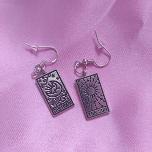 Tarot Karten Ohrringe / Pendientes de cartas de tarot / Y2K Ohrringe / Y2k, década de 2000, Indie, Grunge Ohrringe / Pendientes Grunge / Pendientes Punk