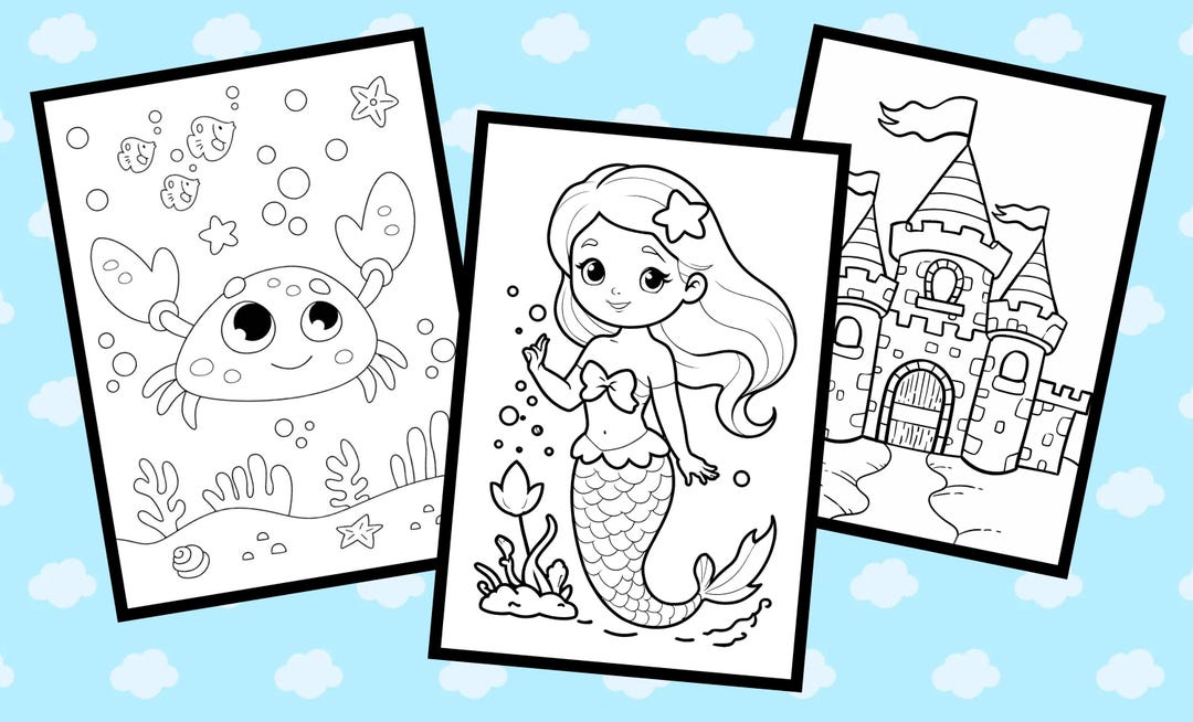 10 EASY DRAWINGS to COLOR - Etsy