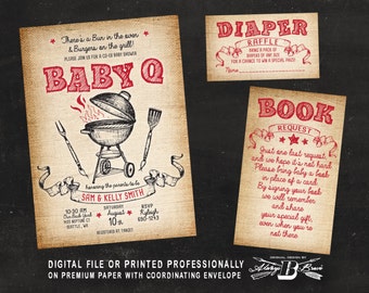 baby q shower invite etsy