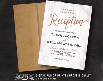 wedding reception invitation etsy