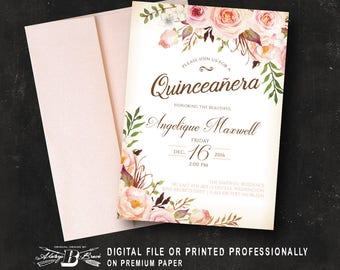 15th birthday invitation etsy