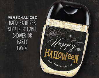Ghost Baby Shower Hand Sanitizer Labels Halloween Baby Shower Hand Sanitizer Labels LABELS ONLY Peek A Boo Baby Shower Party Favor Labels