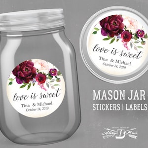 Moontree 400pcs 2 Label Stickers For Mason Jars And Lids Self