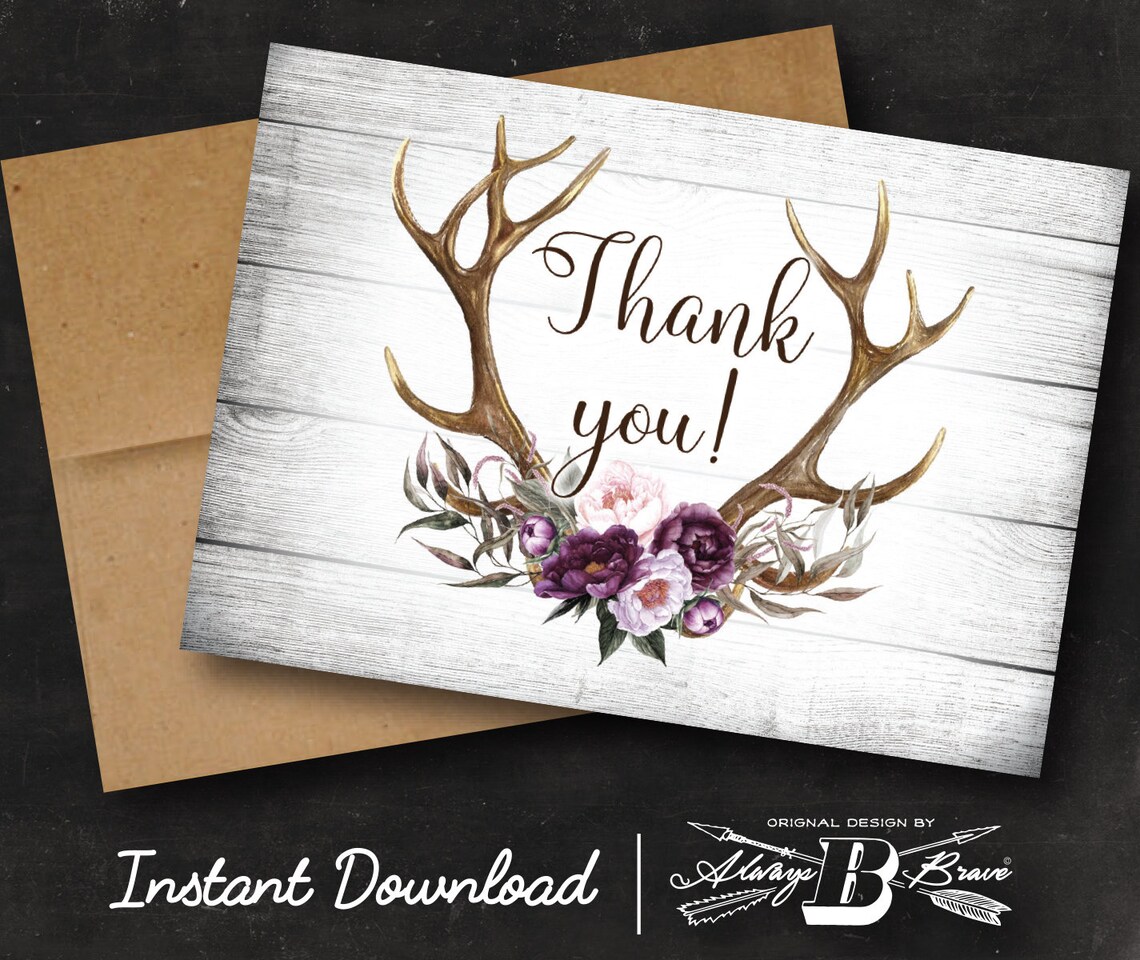 rustic-thank-you-card-instant-download-printable-digital-etsy