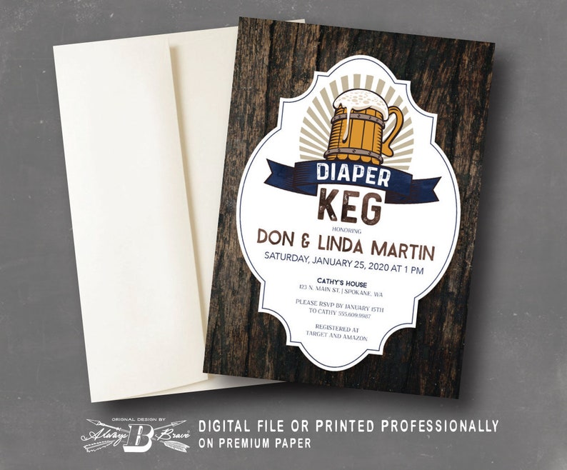 diaper keg invites