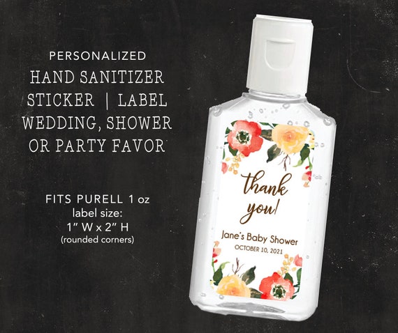 Purell 1oz /& 2oz Labels Hand Sanitizer Label Spread Love Personalized Wedding Favor Stickers HSL05