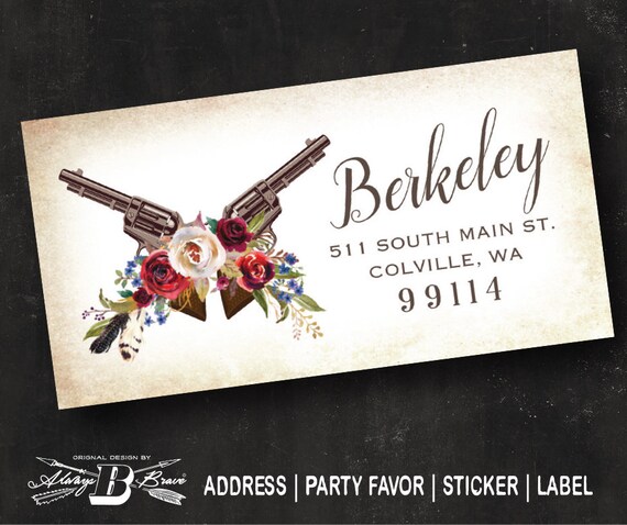 Country Chic Return Address Label Western Labels Boho - Etsy