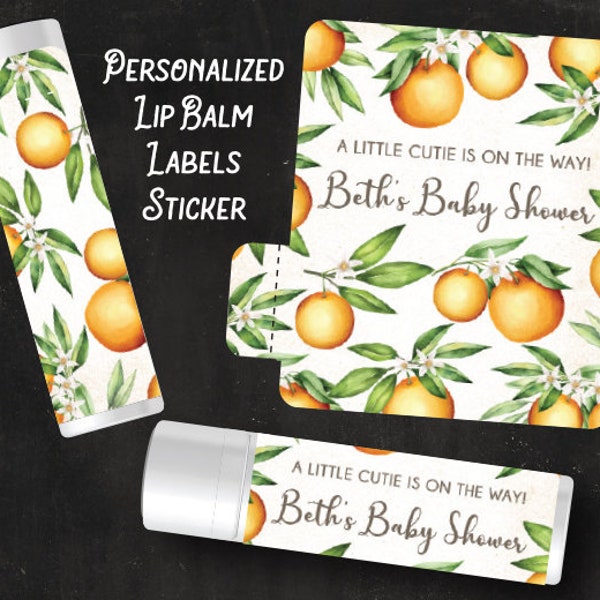 Lip Balm Label Baby Shower Etsy