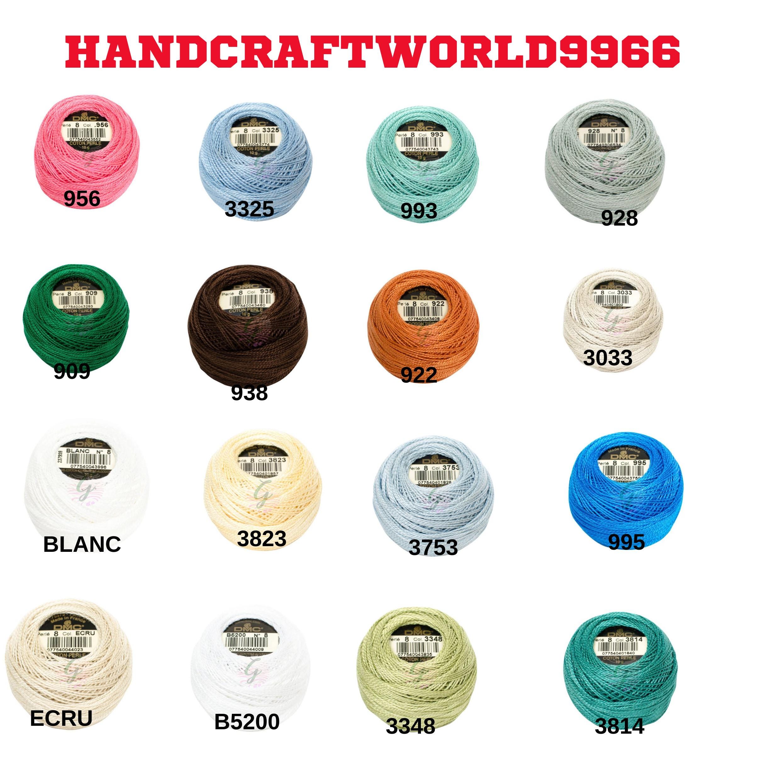 DMC Perle Cotton Thread, Size No:,8, Mercerized Crochet Floss - Etsy