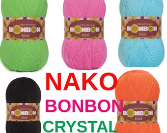 Nako Bonbon Kristal, Nako Bonbon Kristal, Knitting Yarn, 100% Acrylic Yarn, Crochet Yarn, Women's Crochet Yarn, Sock Yarn, baby blanket,