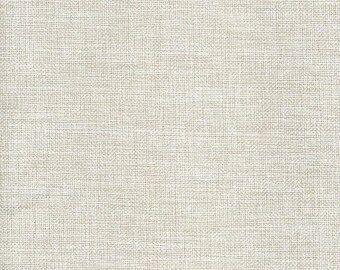 May include: Close-up of a textured, off-white fabric. The weave is visible, creating a subtle pattern. The neutral color and texture suggest a variety of uses, such as upholstery or clothing.