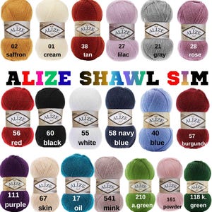 Alize shawl thread 460 meters,metallic yarn,mixed yarn,metal yarn, shiny yarn, glittering yarn, eye-catching yarn, shimmering yarn,