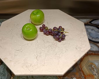 Cake stand in Travertine