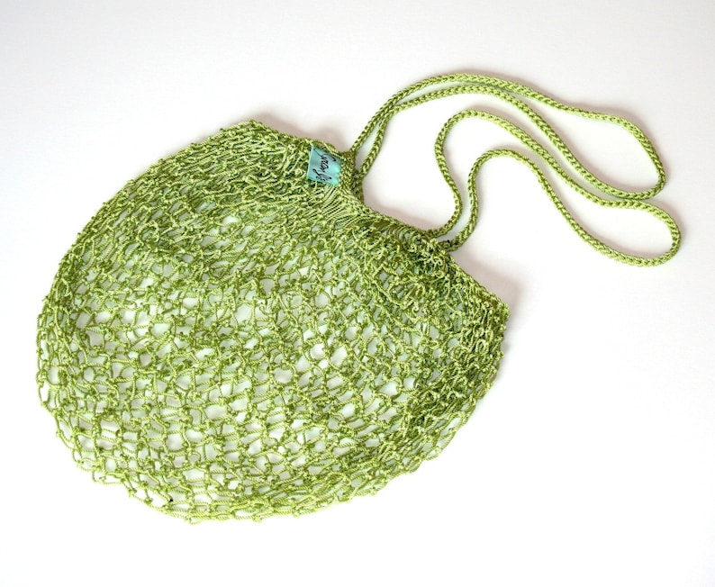 Green Fishnet Shopping Bag