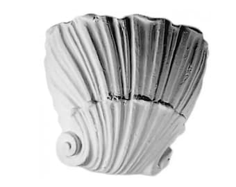 Handcasted Plaster Shell Sconce - Coquillage Saint-Jacques Wall Applique