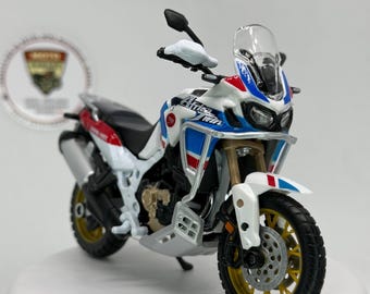 Licensed Honda Africa Twin 1:18 Diecast Motorcycle | Miniature Adventure Bike | Gift for Honda Lovers and bikers