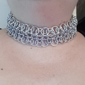Three Layer Metal Choker Necklace