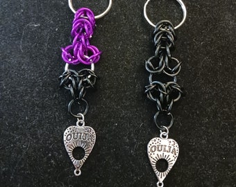 Ouija Planchette Keychain Set