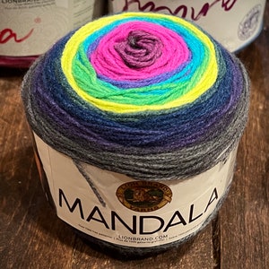 Lion Brand Mandala Yarn Cakes 590yd Gnome Mermaid Sprite Sirens You Pick Sirens