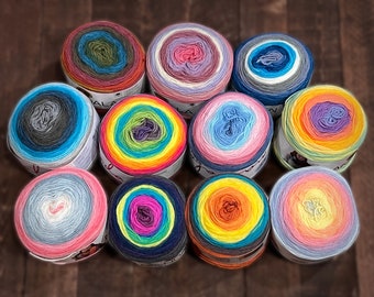 Lion Brand Mandala Yarn Cakes 590yd Gnome Mermaid Sprite Sirens You Pick