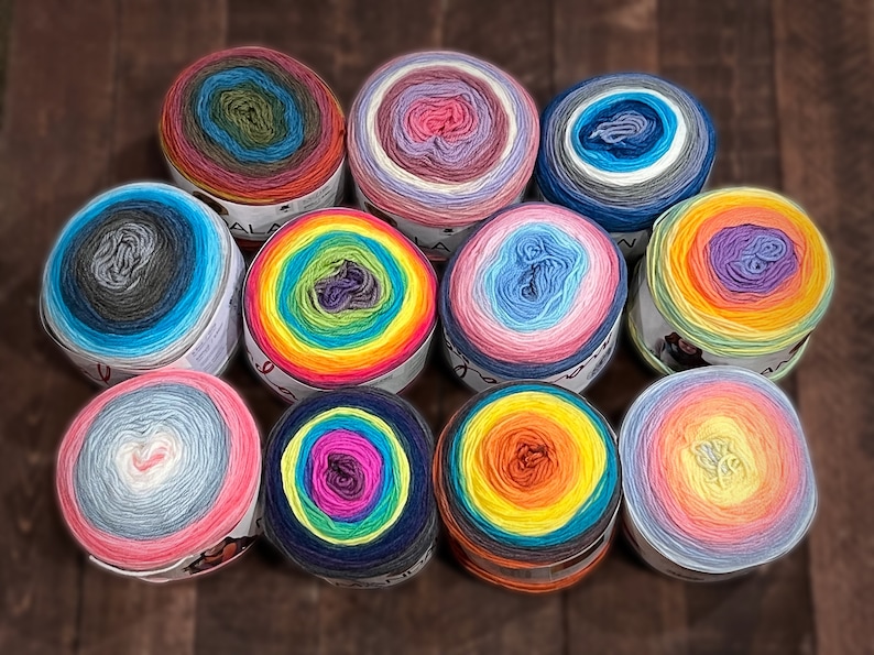 Lion Brand Mandala Yarn Cakes 590yd Gnome Mermaid Sprite Sirens You Pick image 1