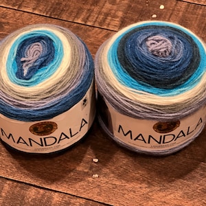 Lion Brand Mandala Yarn Cakes 590yd Gnome Mermaid Sprite Sirens You Pick Mermaid