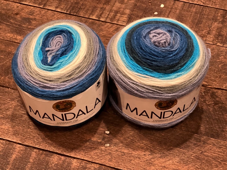 Lion Brand Mandala Yarn Cakes 590yd Gnome Mermaid Sprite Sirens You Pick Mermaid